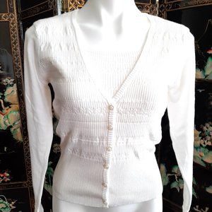 B. White Twin Sweater Set